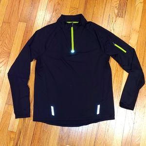 Fila Sport Men's Running Fitted Pullover Zip shirt size L